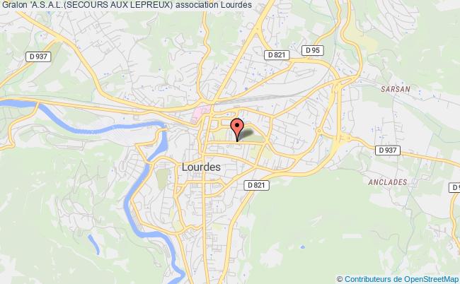 plan association 'a.s.a.l.(secours Aux Lepreux) Lourdes