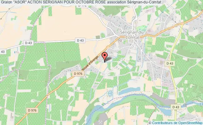 plan association "asor" Action SÉrignan Pour Octobre Rose Sérignan-du-Comtat