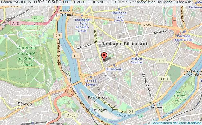 plan association "association ""les Anciens Eleves D'etienne-jules Marey""" Boulogne-Billancourt