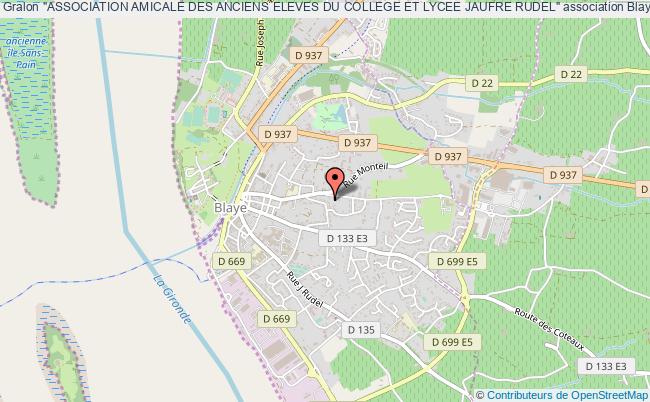 plan association "association Amicale Des Anciens Eleves Du College Et Lycee Jaufre Rudel" Blaye
