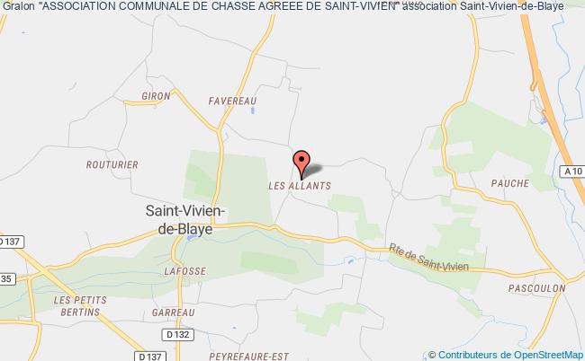 plan association "association Communale De Chasse Agreee De Saint-vivien" Saint-Vivien-de-Blaye