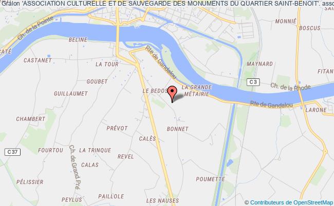 plan association 'association Culturelle Et De Sauvegarde Des Monuments Du Quartier Saint-benoit'. Moissac