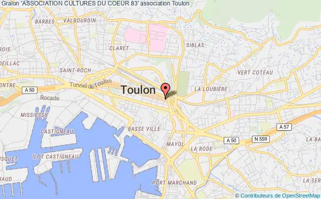 plan association 'association Cultures Du Coeur 83' Toulon
