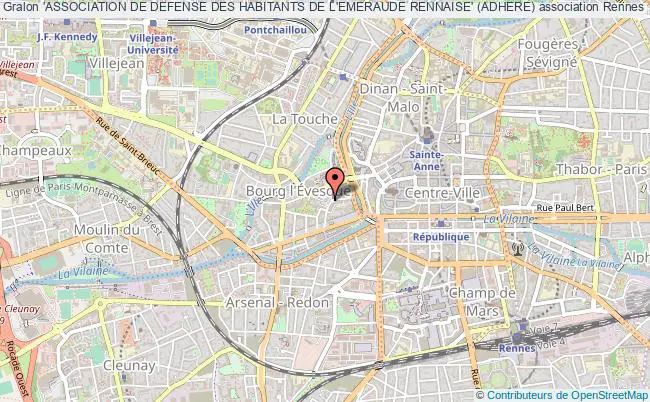 plan association 'association De Defense Des Habitants De L'emeraude Rennaise' (adhere) Rennes