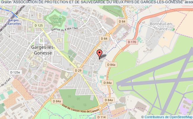 plan association 'association De Protection Et De Sauvegarde Du Vieux Pays De Garges-les-gonesse' Garges-lès-Gonesse