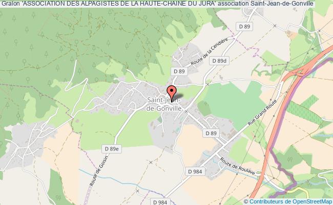 plan association 'association Des Alpagistes De La Haute-chaine Du Jura' Saint-Jean-de-Gonville