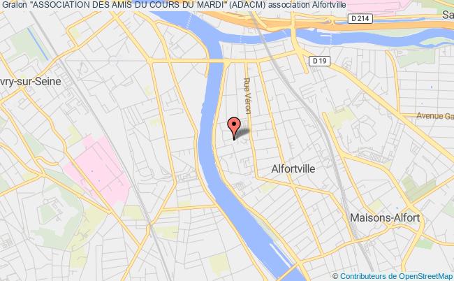 plan association "association Des Amis Du Cours Du Mardi" (adacm) Alfortville