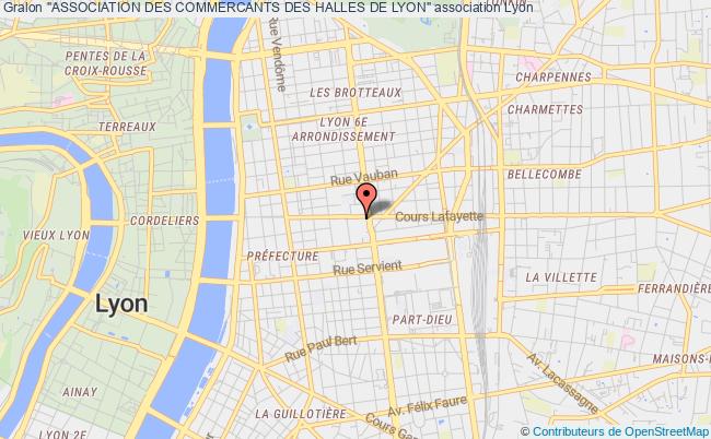 plan association "association Des Commercants Des Halles De Lyon" Lyon 3e Arrondissement
