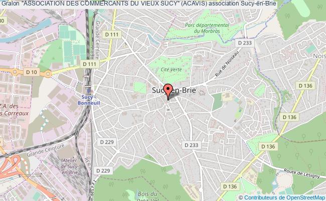 plan association "association Des Commercants Du Vieux Sucy" (acavis) Sucy-en-Brie