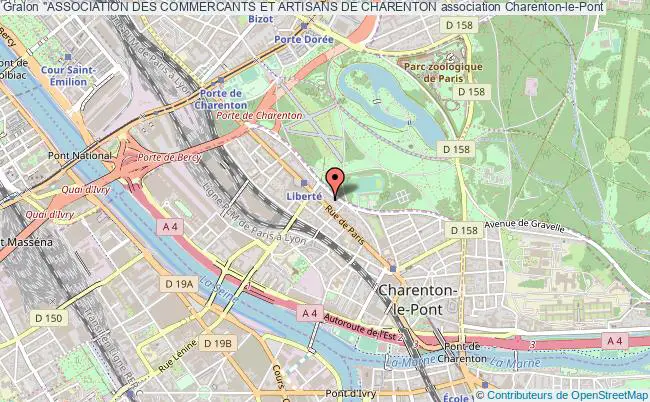 plan association "association Des Commercants Et Artisans De Charenton Charenton-le-Pont