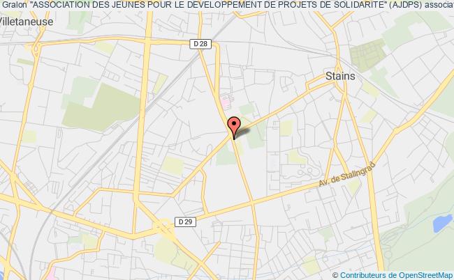 plan association "association Des Jeunes Pour Le Developpement De Projets De Solidarite" (ajdps) Pierrefitte-sur-Seine