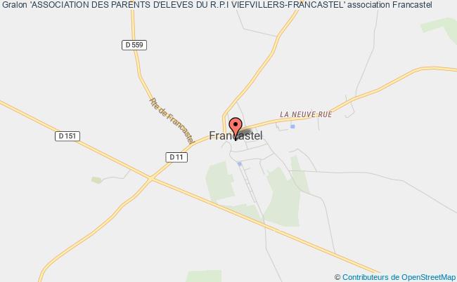 plan association 'association Des Parents D'eleves Du R.p.i Viefvillers-francastel' Francastel