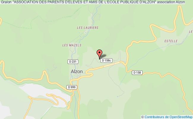 plan association "association Des Parents D'eleves Et Amis De L'ecole Publique D'alzon" Alzon