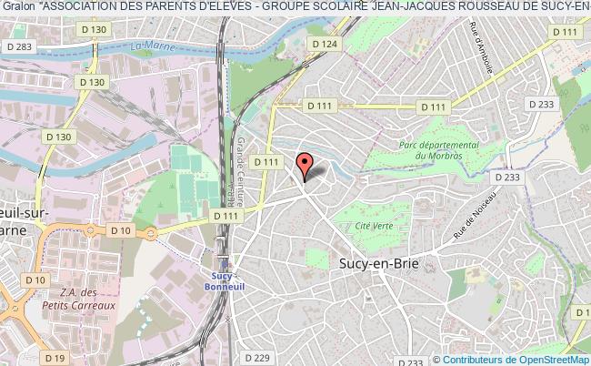 plan association "association Des Parents D'eleves - Groupe Scolaire Jean-jacques Rousseau De Sucy-en-brie" Sucy-en-Brie