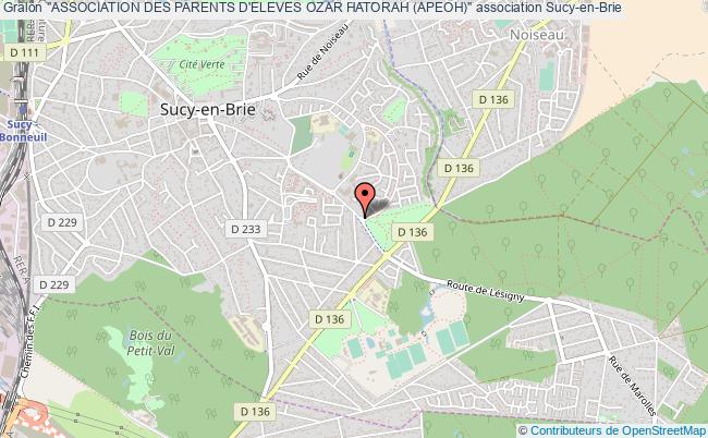 plan association "association Des Parents D'eleves Ozar Hatorah (apeoh)" Sucy-en-Brie