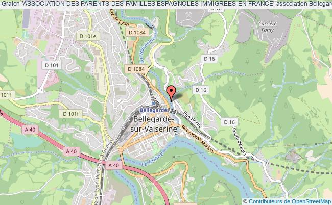 plan association 'association Des Parents Des Familles Espagnoles Immigrees En France' Bellegarde-sur-Valserine