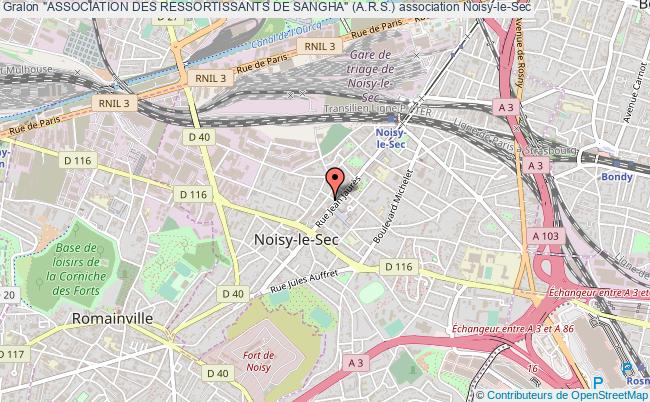 plan association "association Des Ressortissants De Sangha" (a.r.s.) Noisy-le-Sec