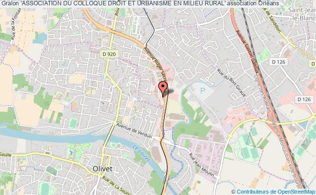 plan association 'association Du Colloque Droit Et Urbanisme En Milieu Rural' Orléans