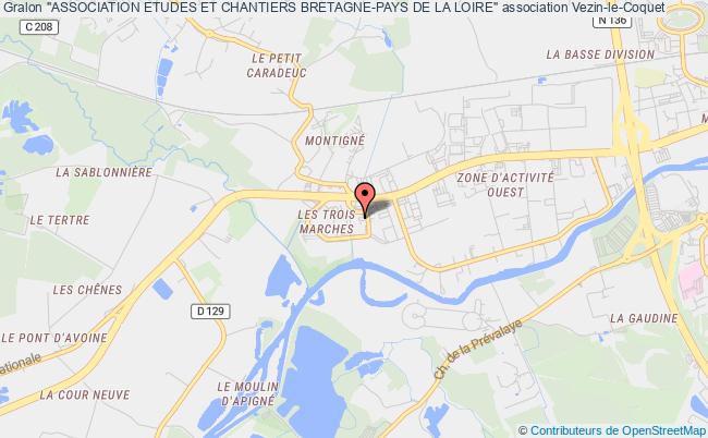plan association "association Etudes Et Chantiers Bretagne-pays De La Loire" Vezin-le-Coquet