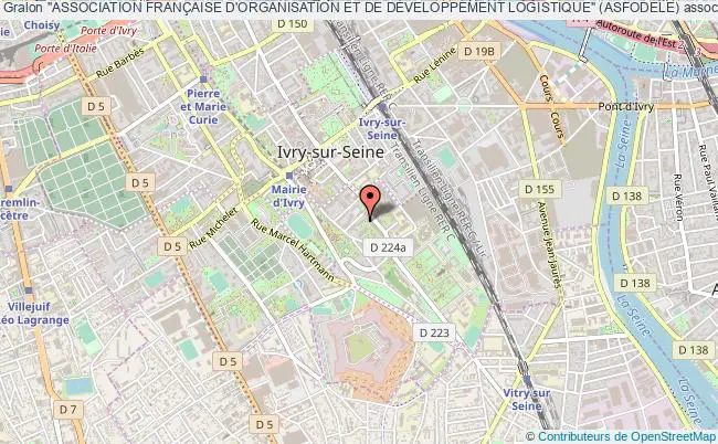 plan association "association FranÇaise D'organisation Et De DÉveloppement Logistique" (asfodele) Ivry-sur-Seine
