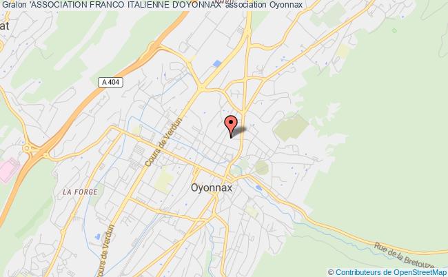 plan association 'association Franco Italienne D'oyonnax' Oyonnax