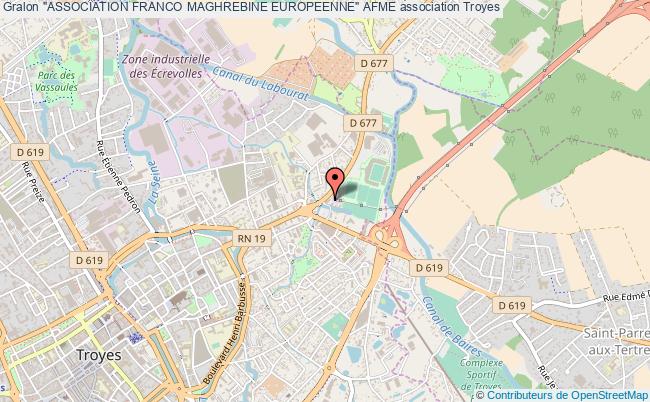 plan association "association Franco Maghrebine Europeenne" Afme Troyes