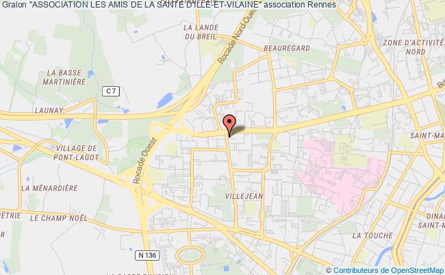 plan association "association Les Amis De La Sante D'ille-et-vilaine" Rennes