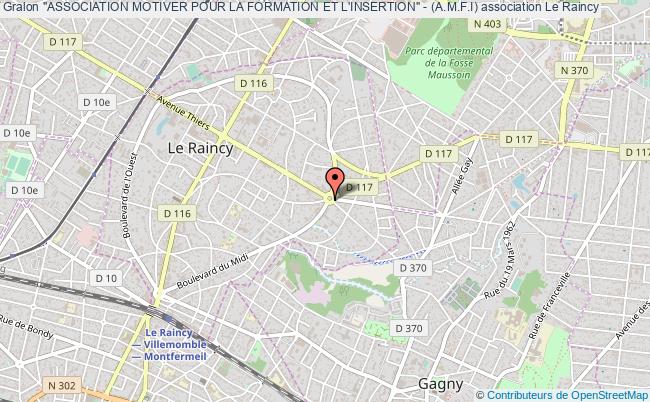 plan association "association Motiver Pour La Formation Et L'insertion" - (a.m.f.i) Le Raincy