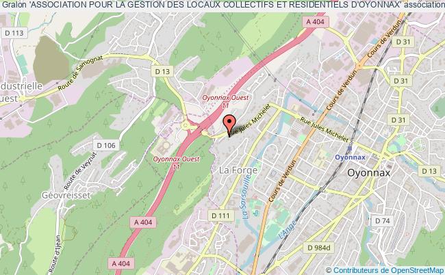 plan association 'association Pour La Gestion Des Locaux Collectifs Et Residentiels D'oyonnax' Oyonnax