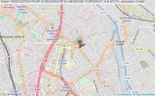 plan association "association Pour La Recherche En Medecine D'urgence" (a.r.m.u.r.) Créteil