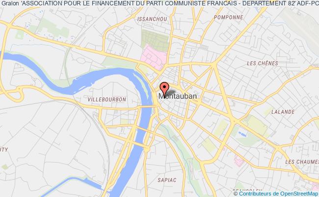 plan association 'association Pour Le Financement Du Parti Communiste Francais - Departement 82' Adf-pcf 82 Montauban