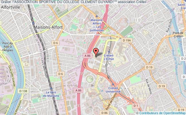 plan association \"association Sportive Du College Clement Guyard\""" Créteil