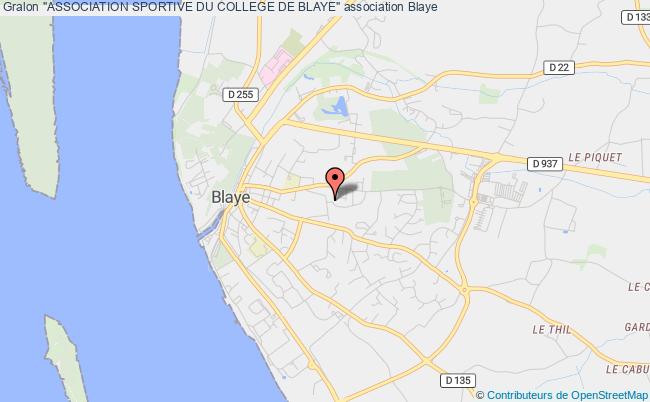 plan association "association Sportive Du College De Blaye" Blaye