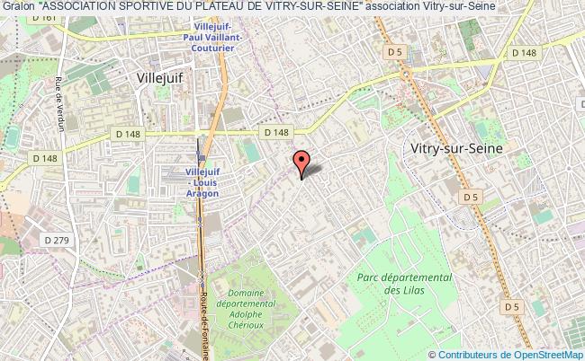 plan association "association Sportive Du Plateau De Vitry-sur-seine" Vitry-sur-Seine