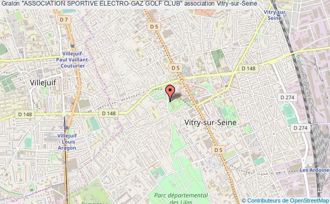 plan association "association Sportive Electro-gaz Golf Club" Vitry-sur-Seine