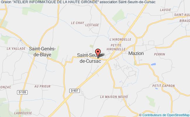 plan association "atelier Informatique De La Haute Gironde" Saint-Seurin-de-Cursac