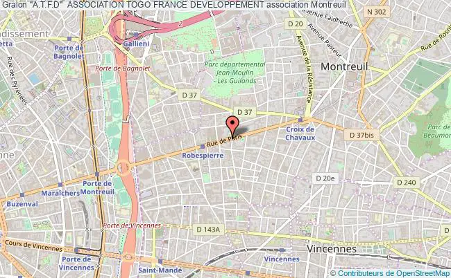 plan association "a.t.f.d"  Association Togo France Developpement Montreuil