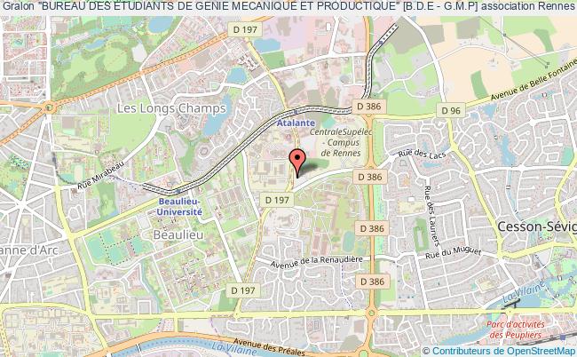 plan association "bureau Des Etudiants De Genie Mecanique Et Productique" [b.d.e - G.m.p] Rennes