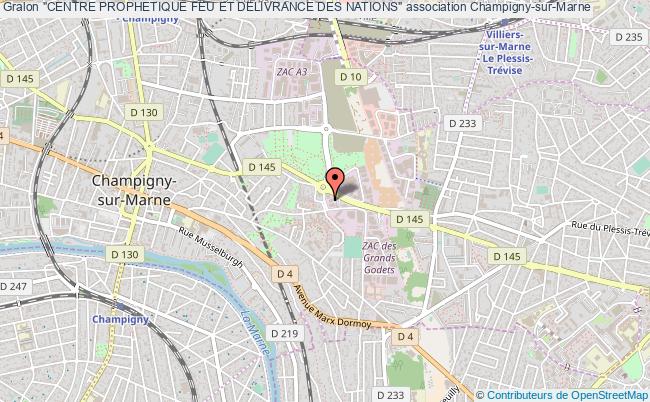 plan association "centre Prophetique Feu Et Delivrance Des Nations" Champigny-sur-Marne