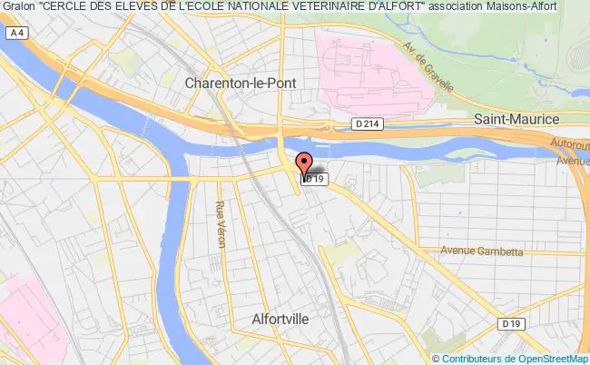 plan association "cercle Des Eleves De L'ecole Nationale Veterinaire D'alfort" Maisons-Alfort
