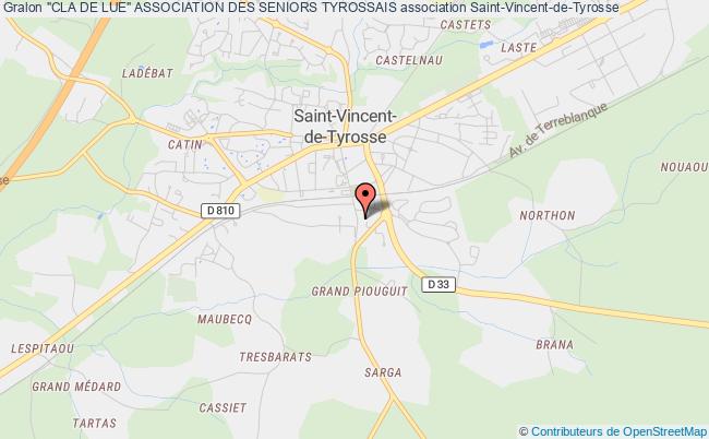 plan association "cla De Lue" Association Des Seniors Tyrossais Saint-Vincent-de-Tyrosse