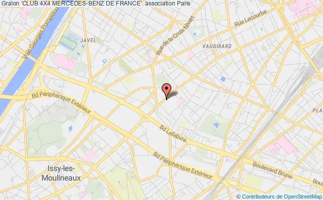 plan association 'club 4x4 Mercedes-benz De France'. PARIS