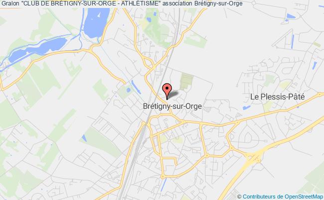 plan association "club De BrÉtigny-sur-orge - AthlÉtisme" Brétigny-sur-Orge
