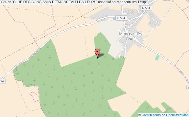 plan association 'club Des Bons Amis De Monceau-les-leups' Monceau-lès-Leups