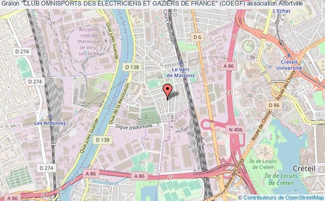 plan association "club Omnisports Des Electriciens Et Gaziers De France" (coegf) Alfortville