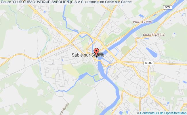 plan association 'club Subaquatique Sabolien (c.s.a.s.) Sablé-sur-Sarthe