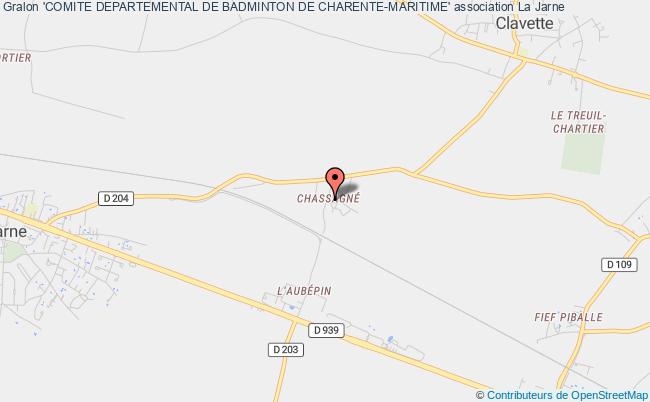 plan association 'comite Departemental De Badminton De Charente-maritime' Jarne