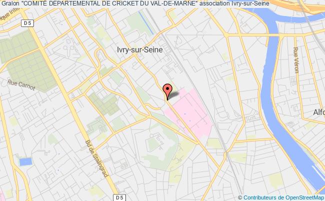 plan association "comitÉ DÉpartemental De Cricket Du Val-de-marne" Ivry-sur-Seine