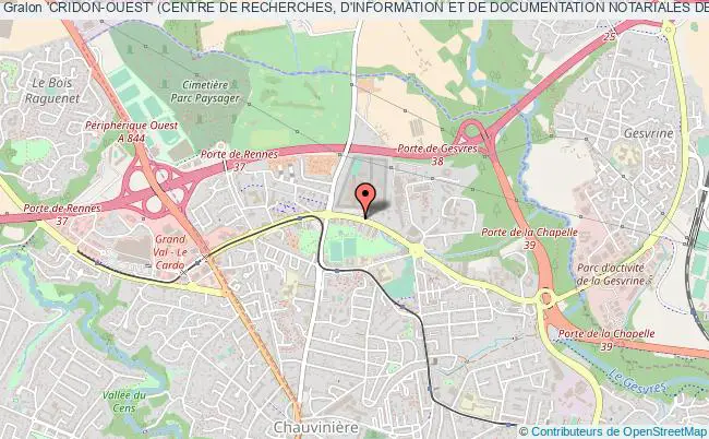 plan association 'cridon-ouest' (centre De Recherches, D'information Et De Documentation Notariales De L'ouest) Nantes Cedex