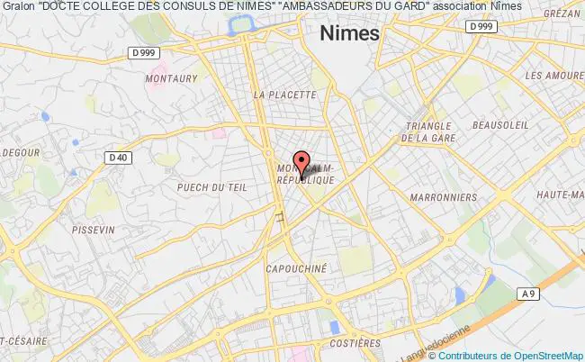 plan association "docte College Des Consuls De Nimes" "ambassadeurs Du Gard" Nîmes